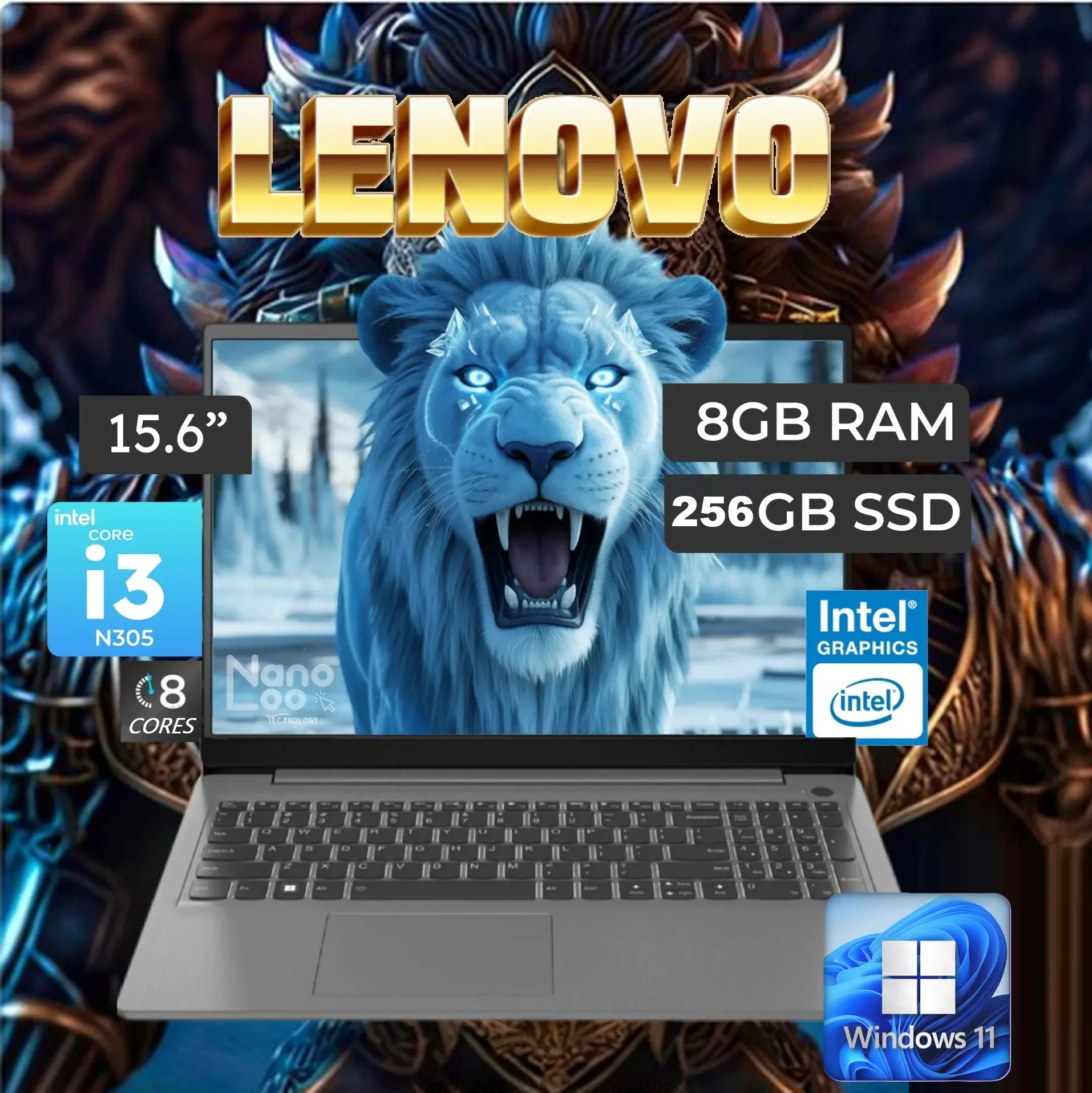 82XB008LUS IdeaPad Slim Core i3-N305 8GB RAM Windows 11  Lenovo IdeaPad Slim 3 15IAN8 Intel® Core™ i3-N305