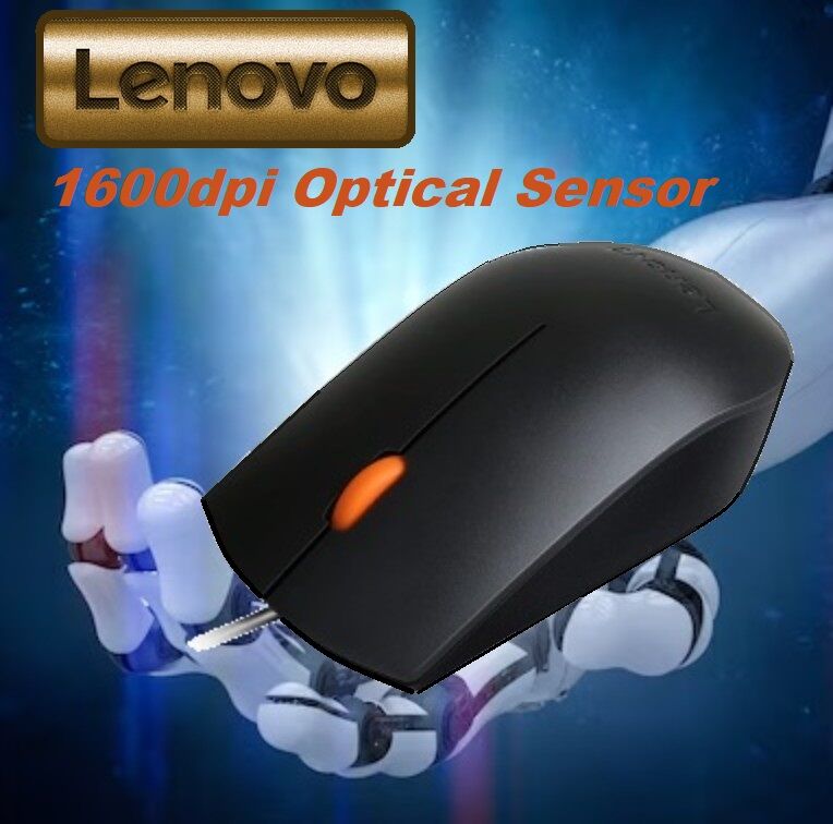 GX30M39704 Lenovo 300 Wired Optical Mouse 1600 DPI Lenovo 300 Wired Optical Mouse 1600 DPI High resolution