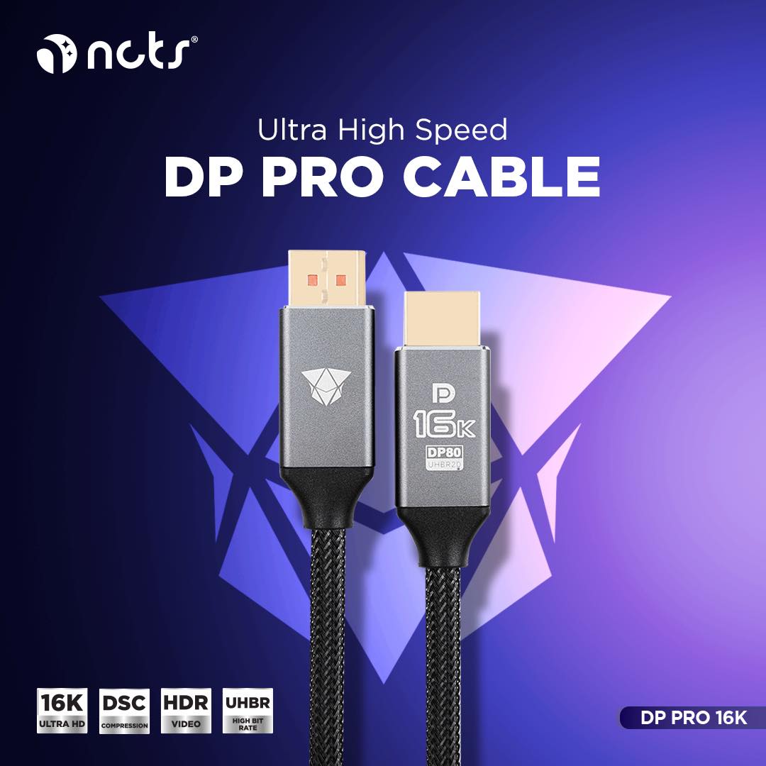 DisplayPort Cable DP80 UHD 18K HDR DSC NCTS-DP-1.5M DisplayPort Cable DP80 UHD 2.1V 18K HDR DSC NCTS VESA Certified 80 Gbps DisplayPort 2.1 Cable 1.5 m