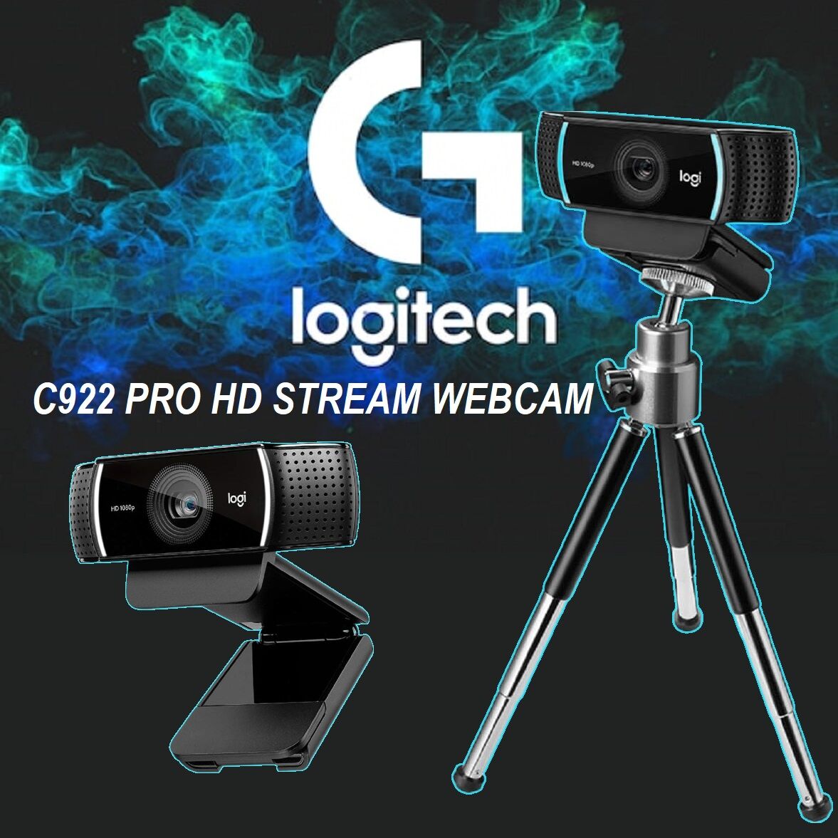 LOGITECH-C922-PRO Logitech C922 PRO HD STREAM WEBCAM with Tripod  Logitech C922 PRO HD STREAM WEBCAM with Tripod -  Full HD 1080p