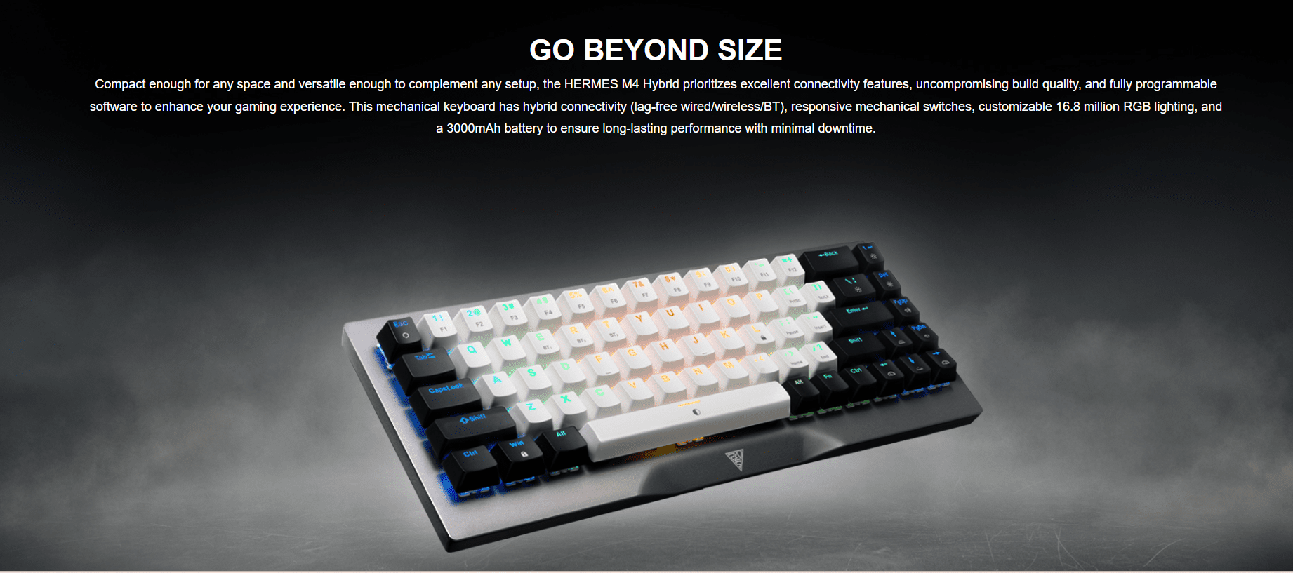 HERMES-M4-HYBRID HERMES HYBRID MECHANICAL GAMING KEYBOARD GAMDIAS HERMES M4 HYBRID 60% MECHANICAL GAMING KEYBOARD WITH RED SWITCH